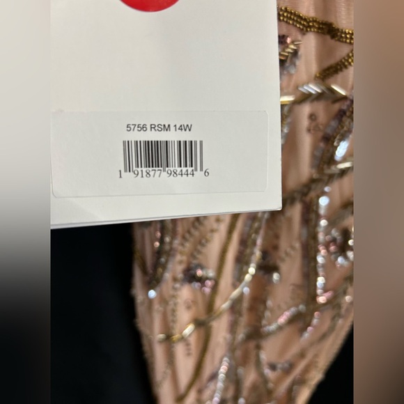 Mac Duggal 5756 NWT Embellished Sleeveless Plunge Neck Low Back Sample Gown - Picture 3 of 4